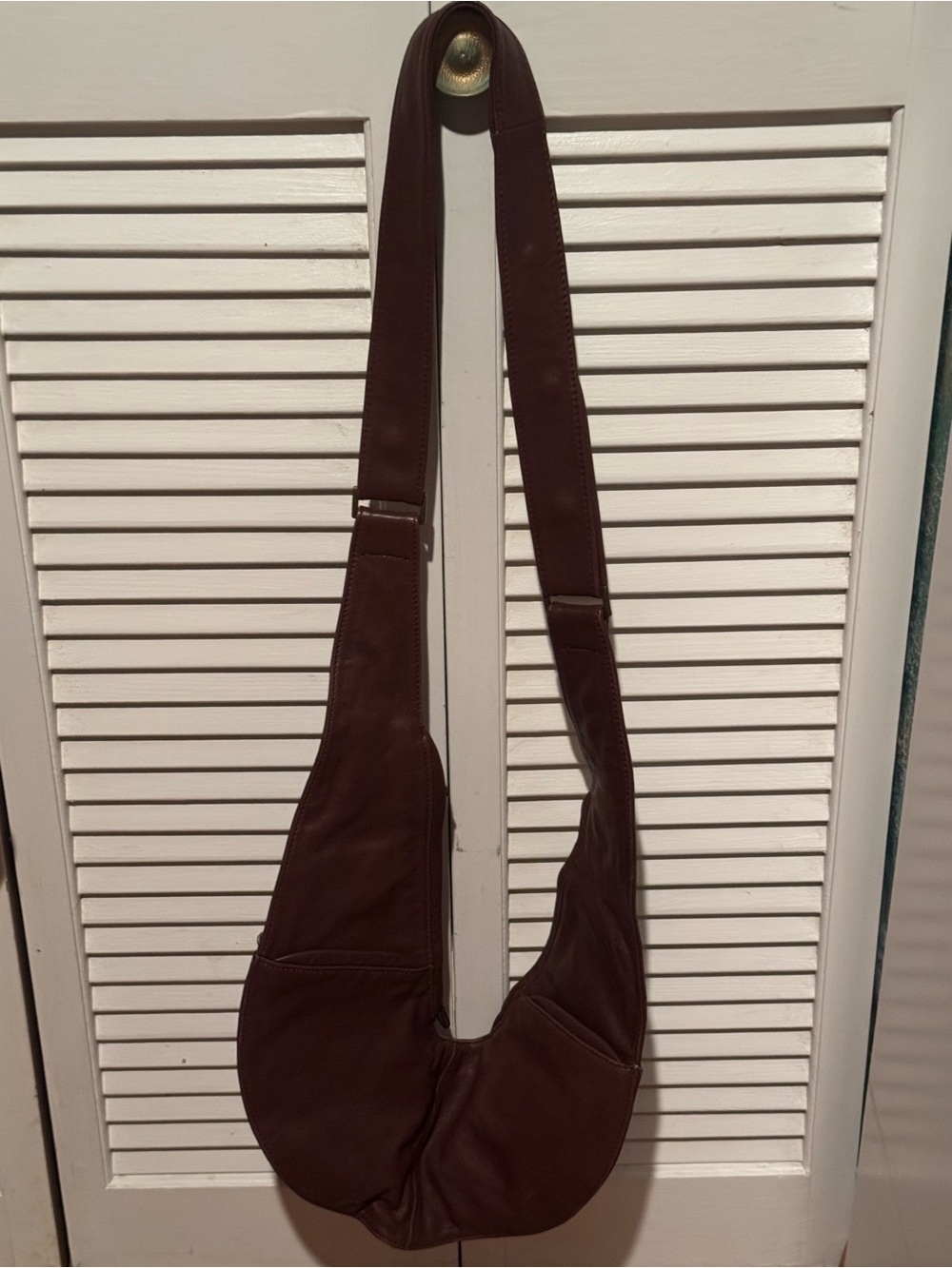 Brown Leather Crossbody Sling Bag - Comfortable Everyday Carry